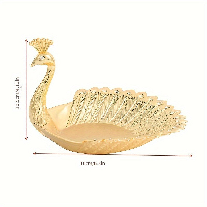 PeacockTray - Metalen Snack Dienblad in Pauwvorm voor Woonkamer Decoratie