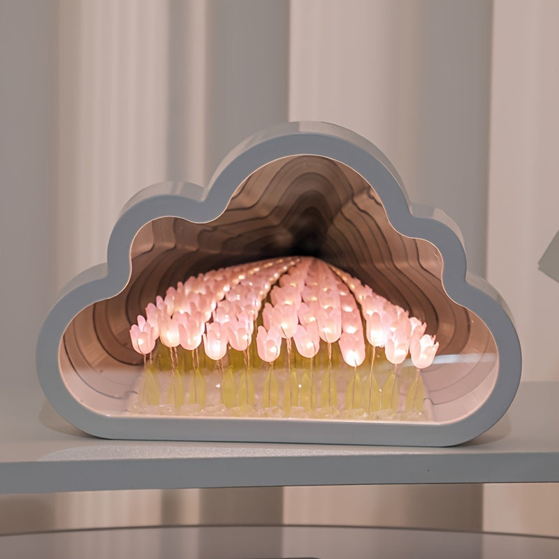 TulipGlow - Candeeiro Noturno LED Tulipa para Decoração de Quarto