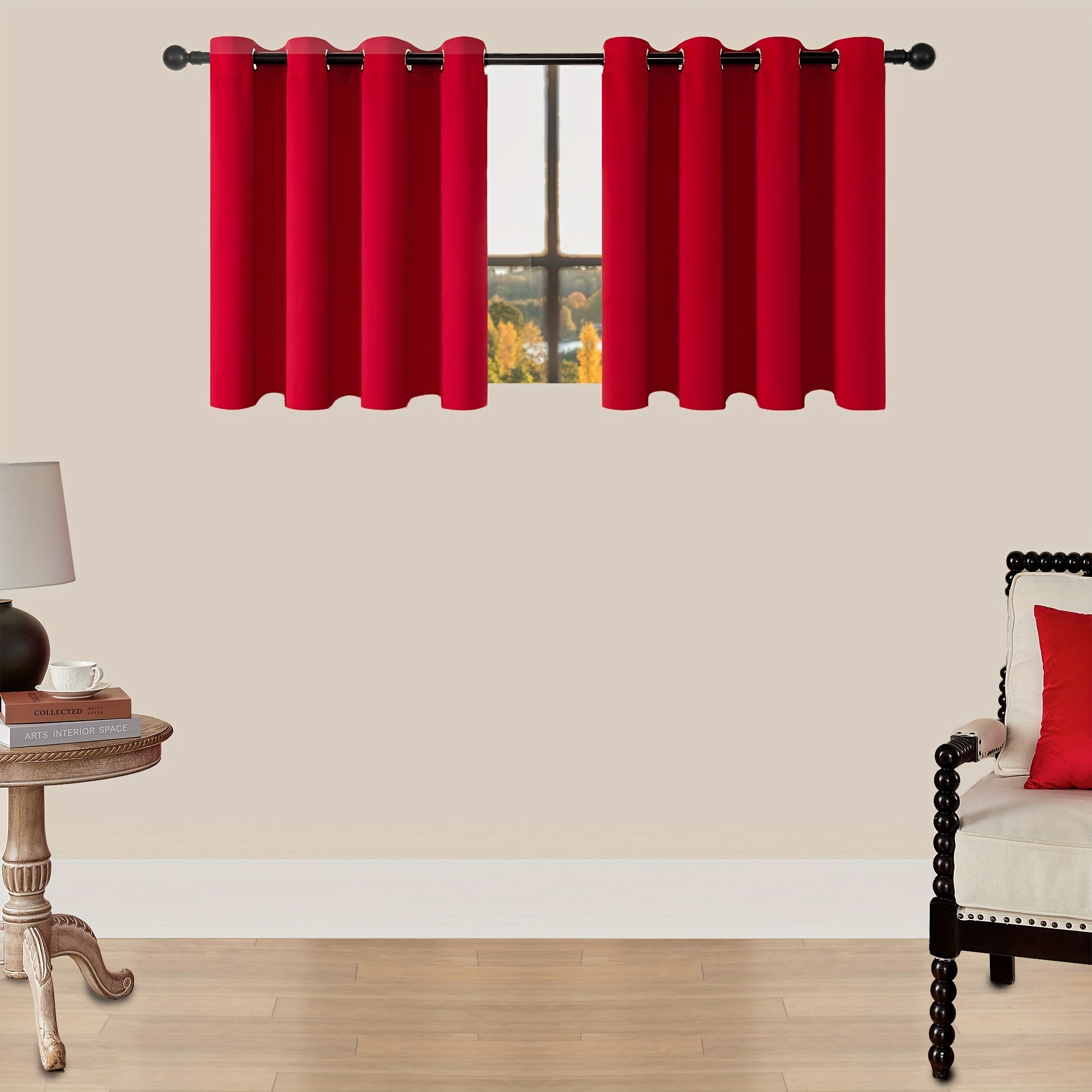 Tende Oscuranti - 2 Pezzi Tende Moderne in Poliestere con Isolamento Termico e Anelli