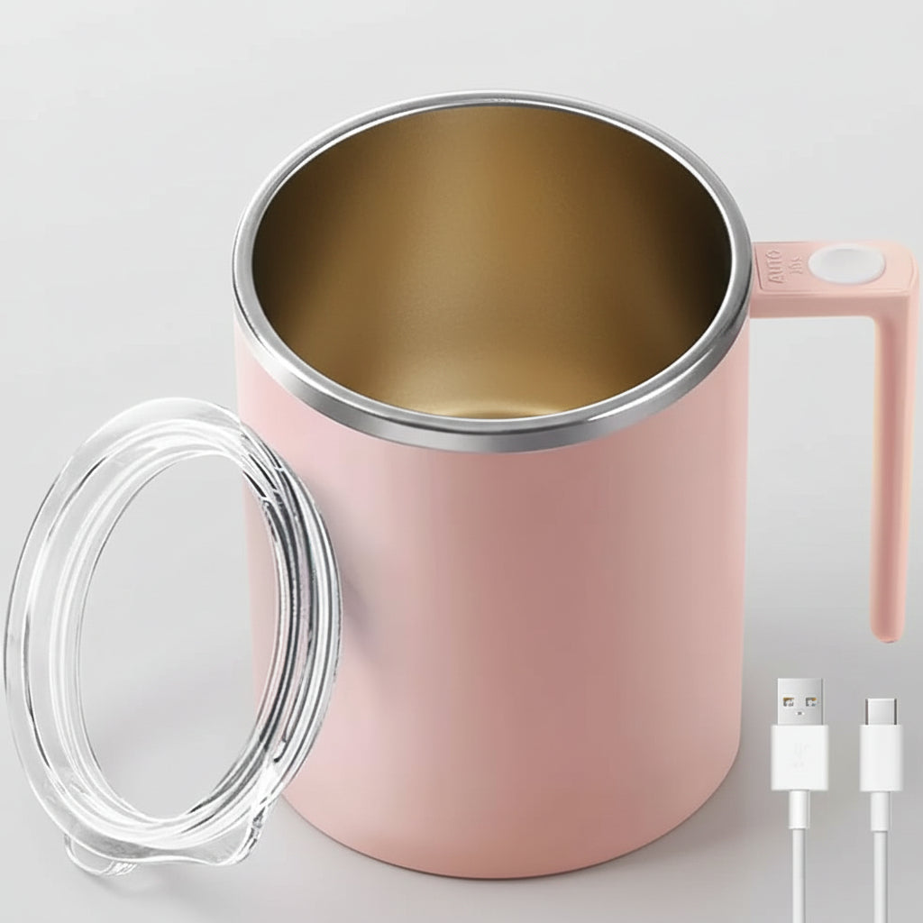 Caneca de café Copo misturador em aço inoxidável com tampa 360 ml