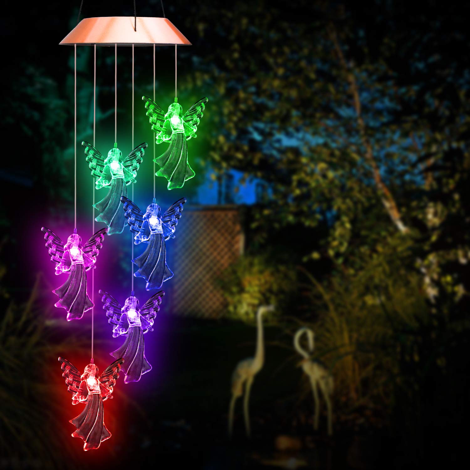Sun Protection Angel Wind Chime Light