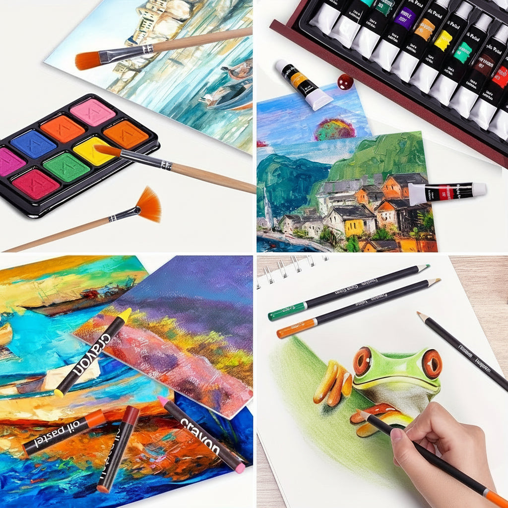 Set Disegno Pittura Valigetta Legno