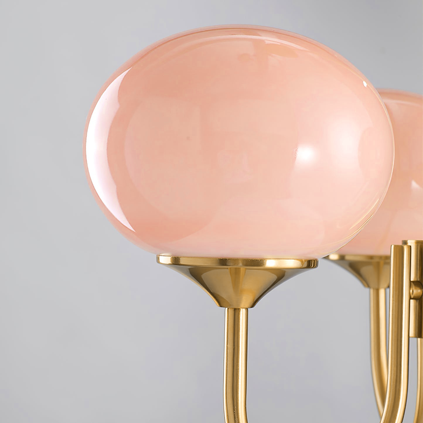Lampadario in vetro rosa bubble marshmallow