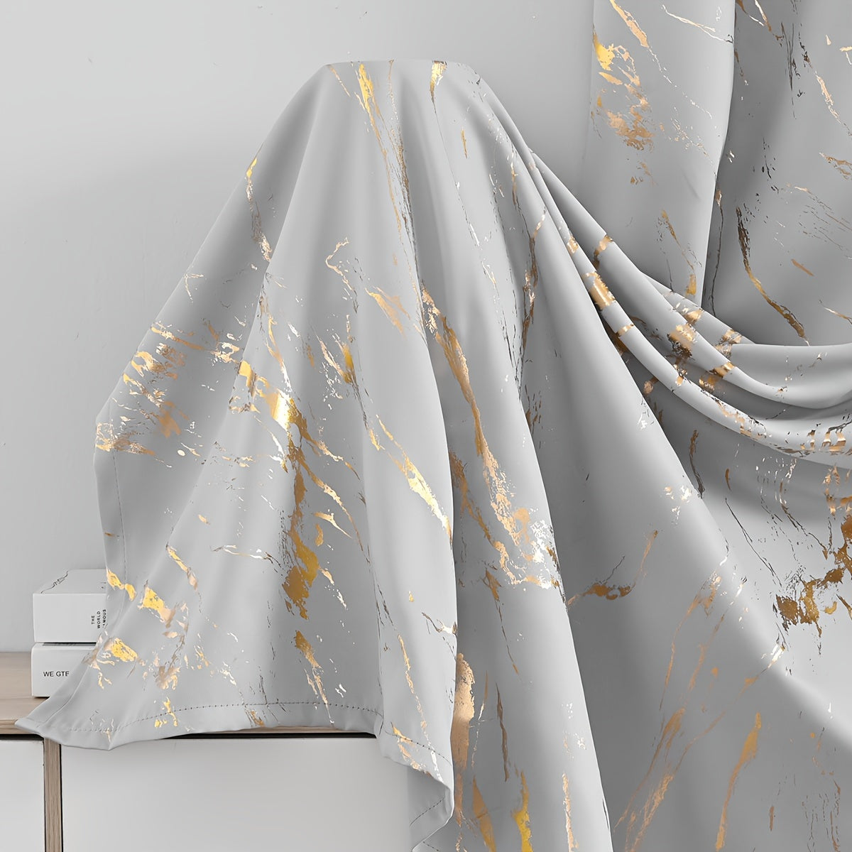 Tende oscuranti in marmo - 2 pezzi tende moderne con motivo marmo