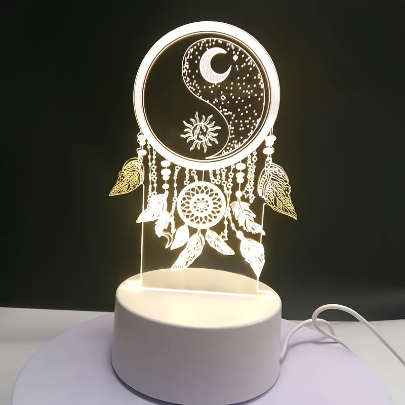 DreamCatcherGlow - 3D LED Nachtlampje met USB Voeding