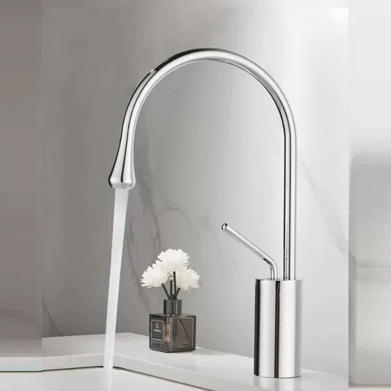 Drops Style Bathroom Sink Faucet Swivel Waterfall Faucet