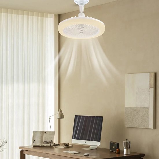 Plafondventilator met Licht, Schroef in Elke Lampfitting, met Afstandsbediening