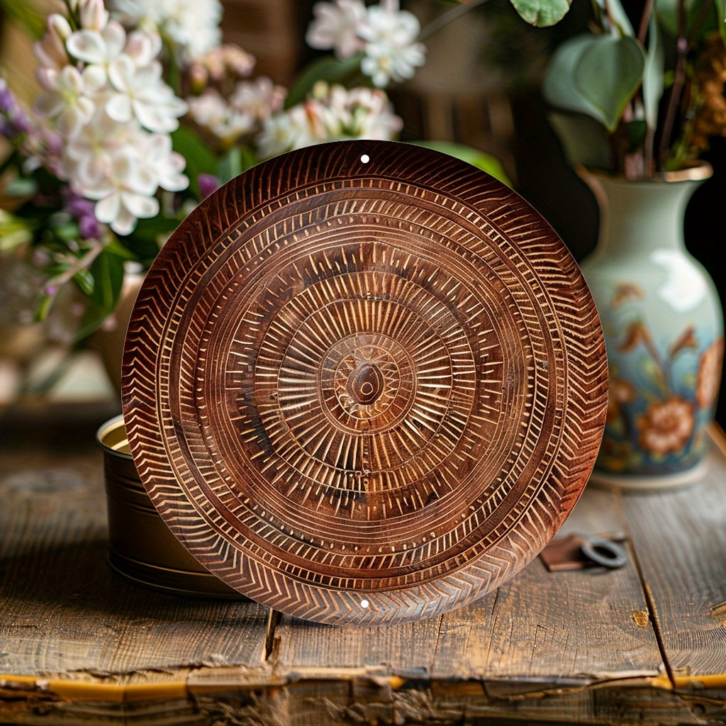 CoolamonArt - Ronde Aluminium Wandkunst voor Kantoordecoratie