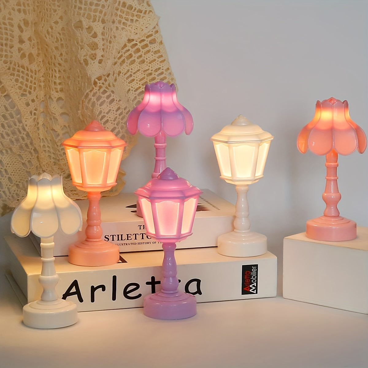 UmbrellaGlow - Charmante Mini Tafellamp in Vintage Stijl