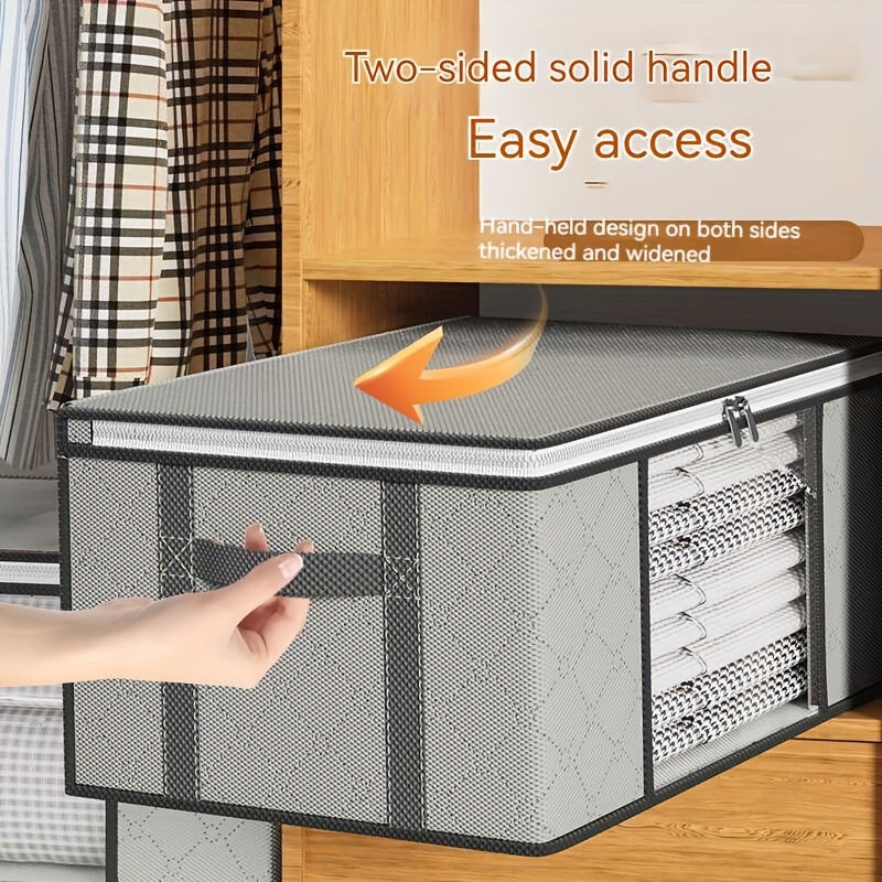 Set di 4 sacchetti pieghevoli per riporre – Grigio con finestra