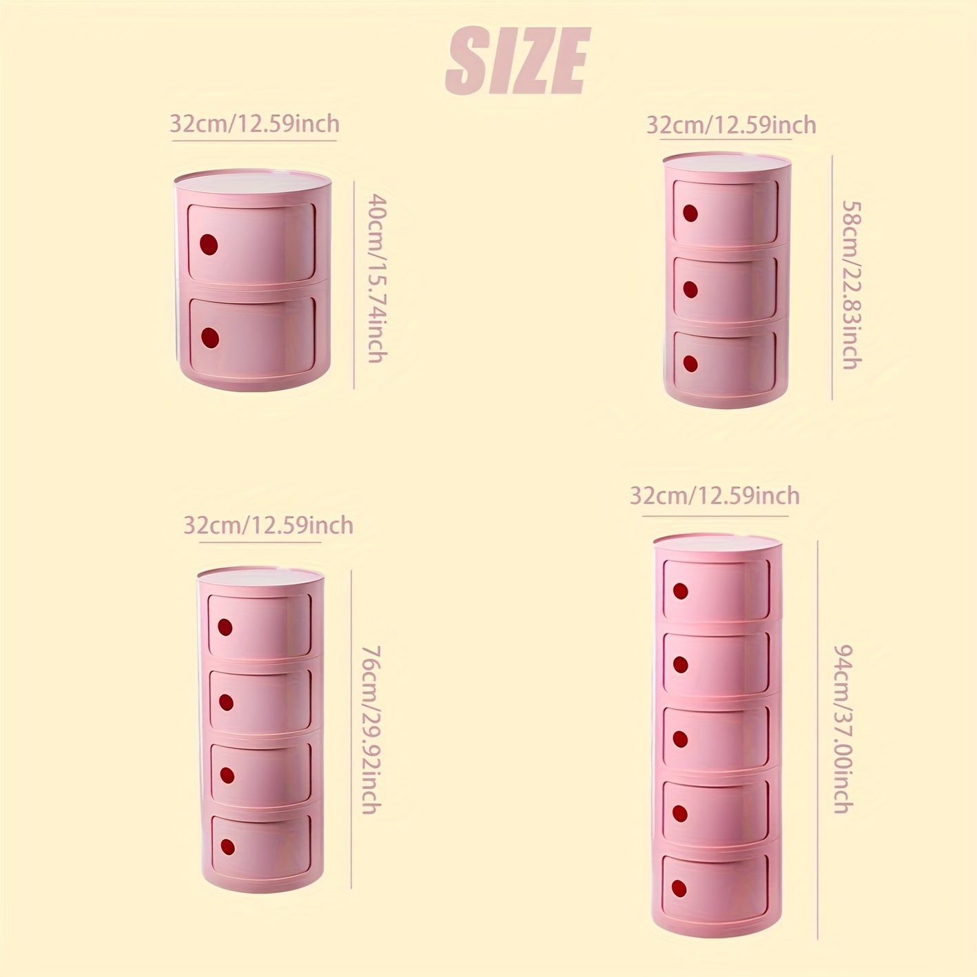 Comodino Rotondo – Mobiletto Bianco per Riporre