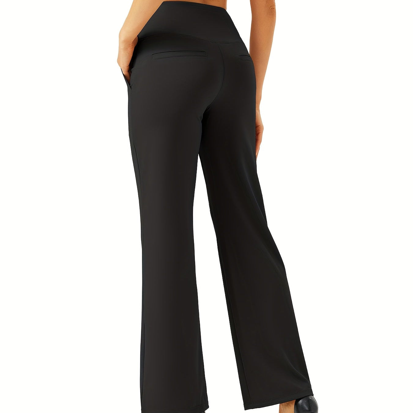 Dames Broek Wide Leg Elegante Stretch Nylon Lange Pantalon