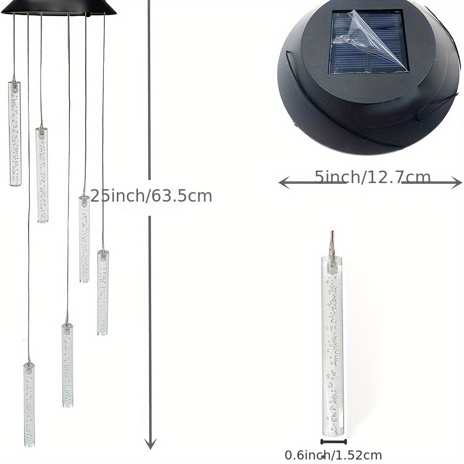 SolarChime - Color Changing LED Wind Chime for Outdoors