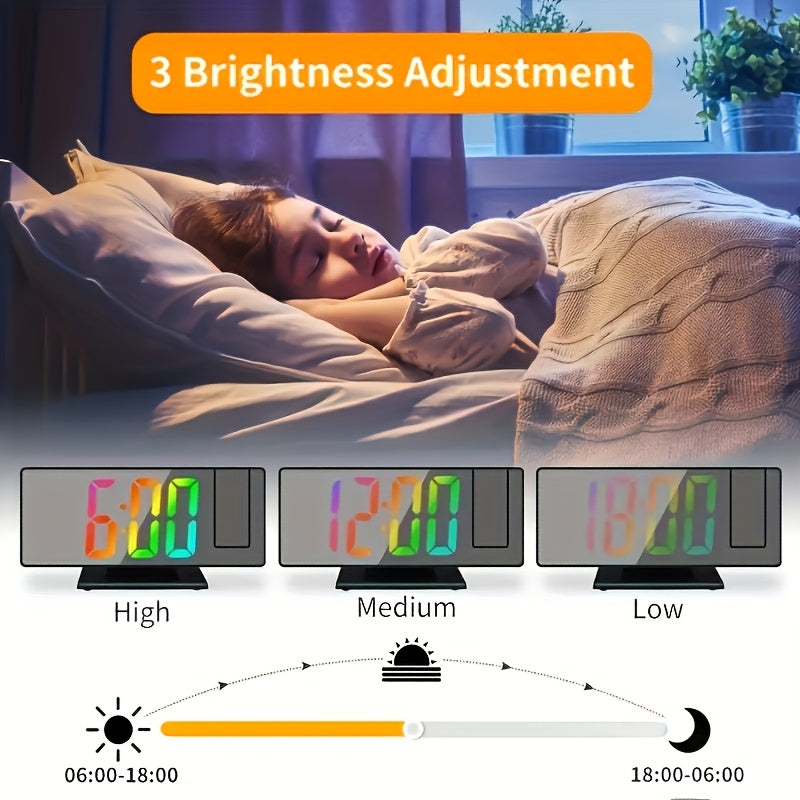 TimeView - Projectie Wekker met Spiegel en LED Scherm