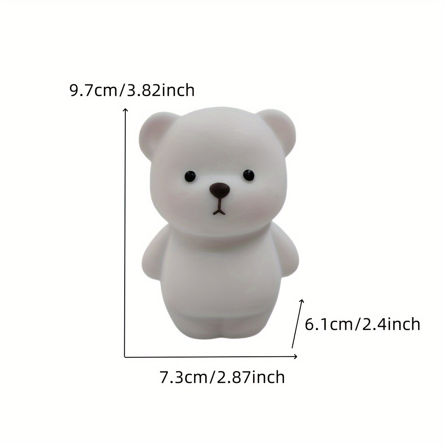 RusticBear - Freestanding Bear Night Light with LED Spotlight