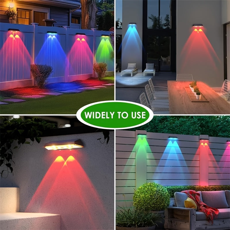 SolarShine - 2 Pieces Solar Wall Lamps with Color Change and Warm Light