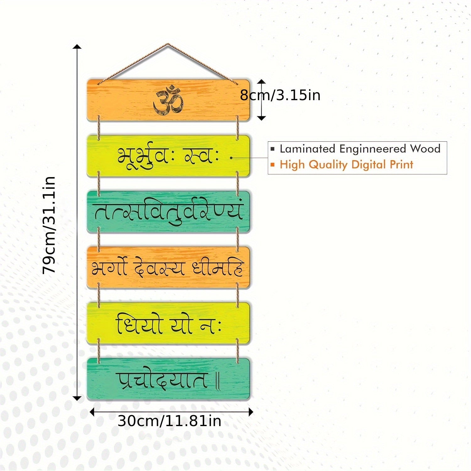 HoutenSymbolen - Muurhanger Set van 6