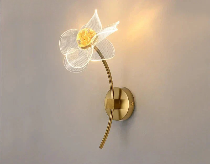 BloomGlow - Moderne Bloem Wandlamp met LED Verlichting