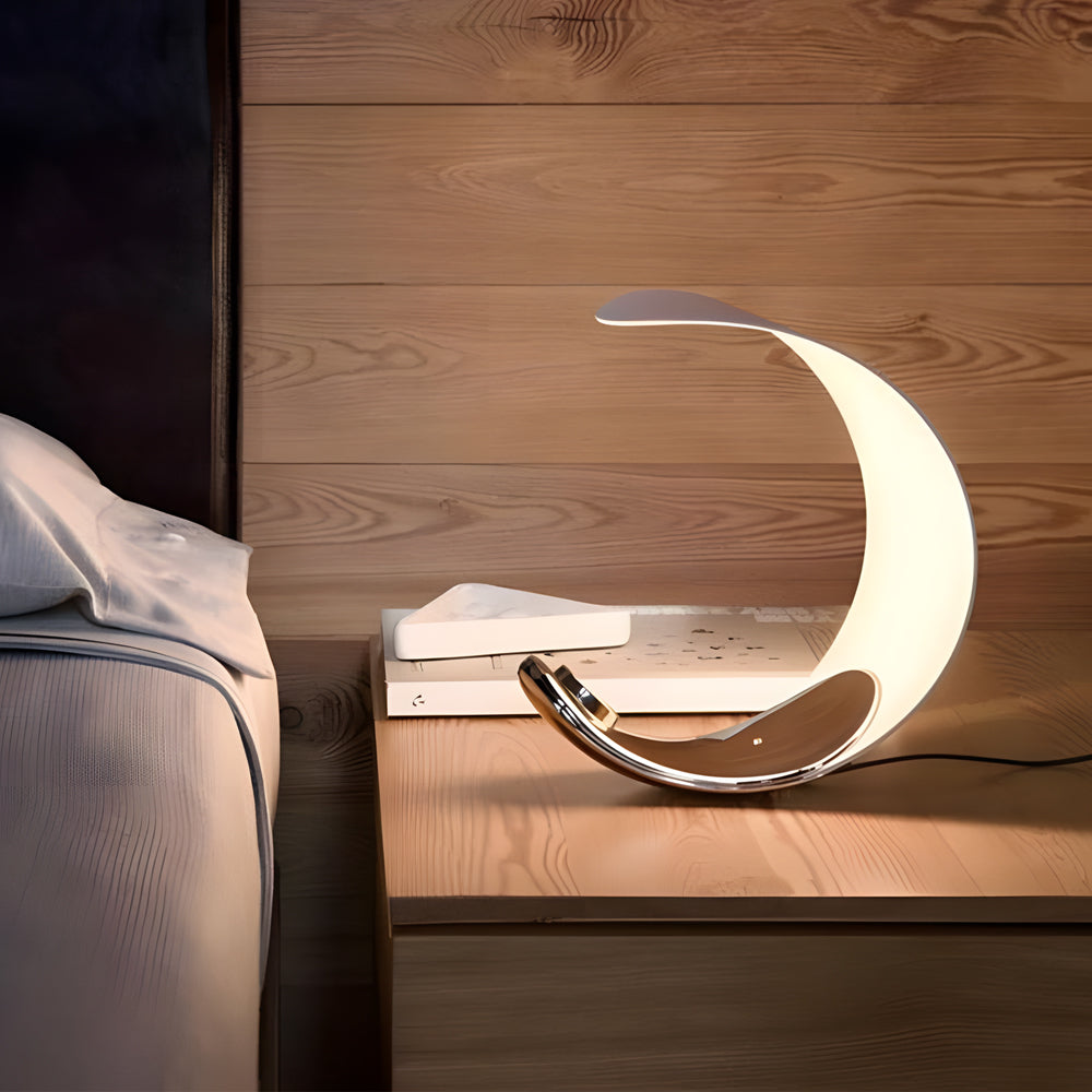 LumiMoon - Moon-shaped LED Table Lamp with Touch Dimmer
