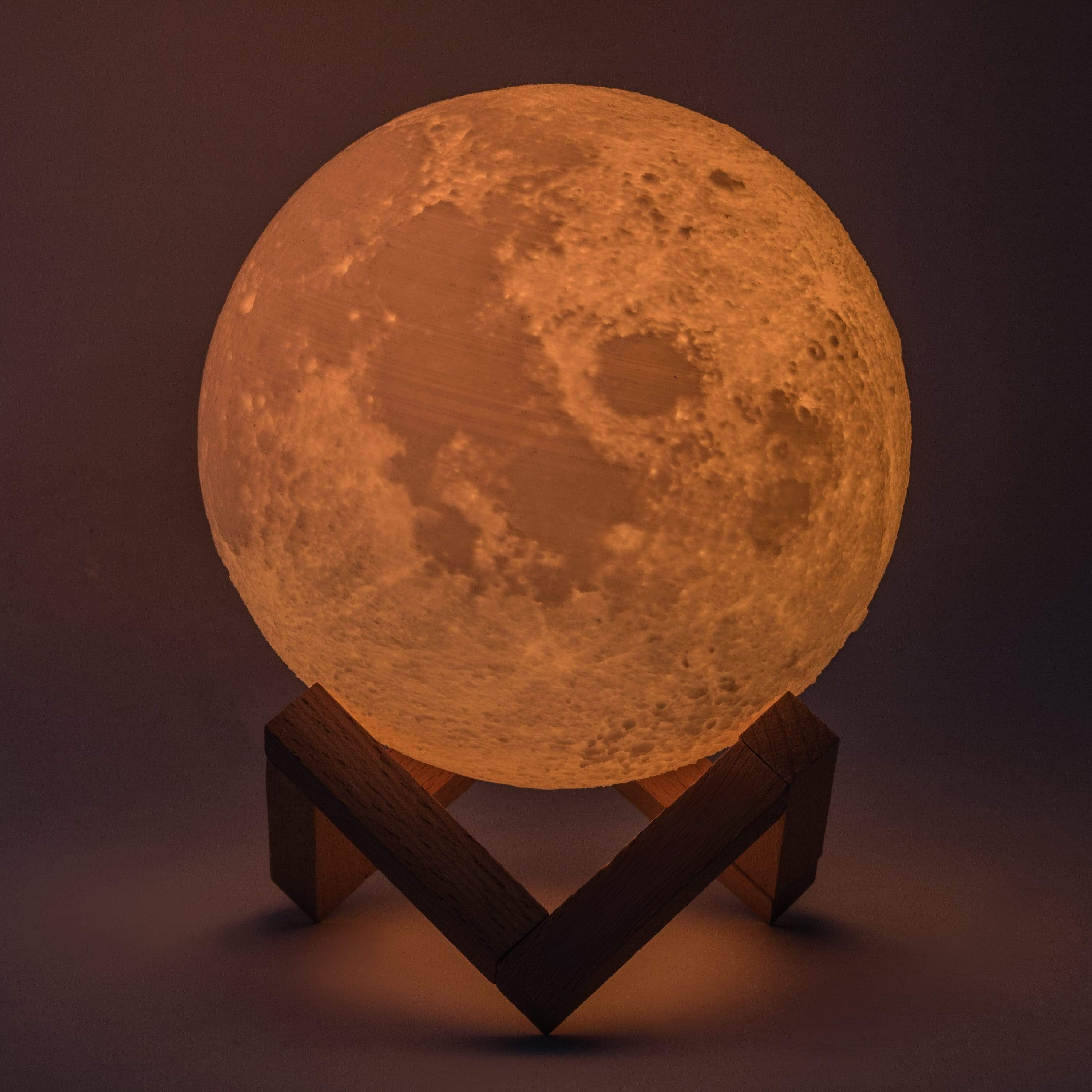 LunarGlow - Lámpara de luna inalámbrica con detalle 3D