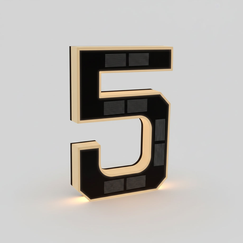 Luce per Numero Civico Solare Display LED Impermeabile Alimentata a Energia Solare