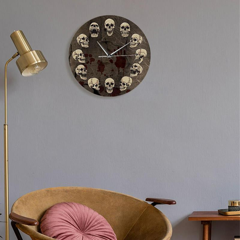 Reloj de pared Anatomie-schedel - decoración de pared silenciosa de acrílico