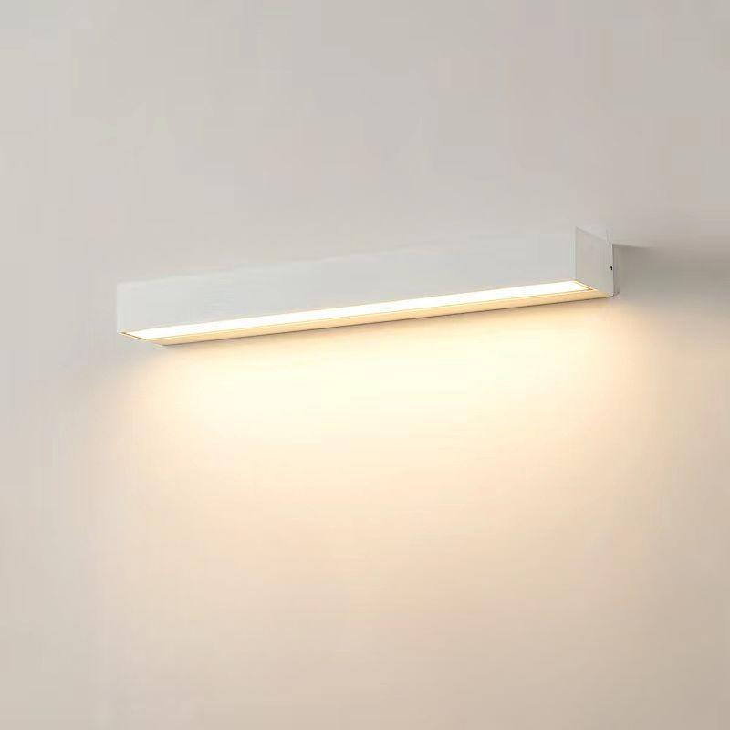 Strakke Lineaire LED Wandlamp Wit, Badkamer/Slaapkamer/Woonkamer Metaal & Acryl