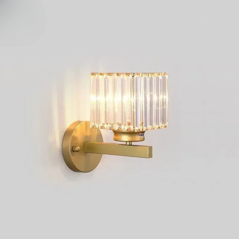 CrystalLuxe - Lámpara de pared LED moderna de cristal