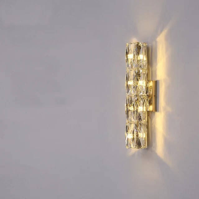 CrystalLuxe - Lámpara de pared real para dormitorio