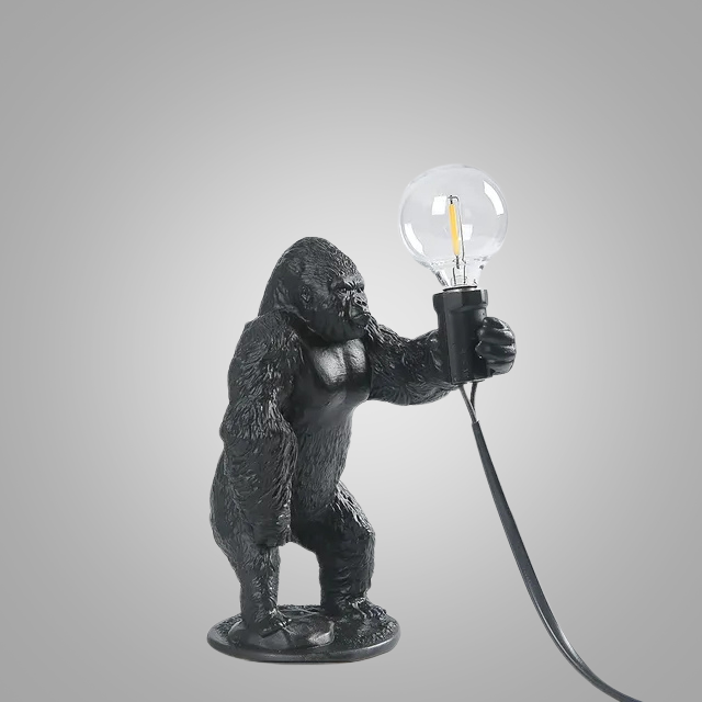GorillaLux - Unieke Gorilla Tafellamp | Moderne Dierenlamp met Warme LED Verlichting