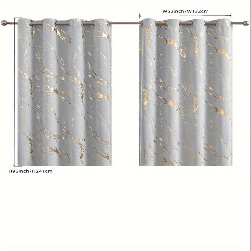 Tende oscuranti in marmo - 2 pezzi tende moderne con motivo marmo