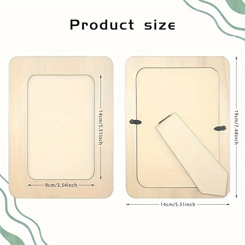 10 piezas Marco de fotos - Marcos de fotos de madera hechos a mano DIY 15,24 cm - Para sala de estar, oficina, Día de San Valentín, Año Nuevo y regalo de Pascua