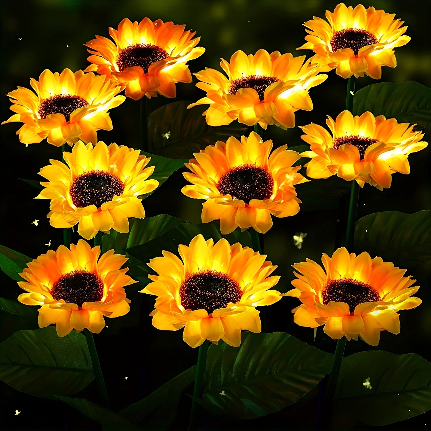 SolarBloom - Sunflower LED Garden Light with 3 Heads, Waterproof