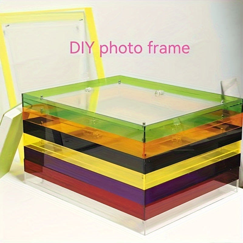 Transparante Fotolijst - Multikleur Rand voor Tafel- en Wanddecoratie