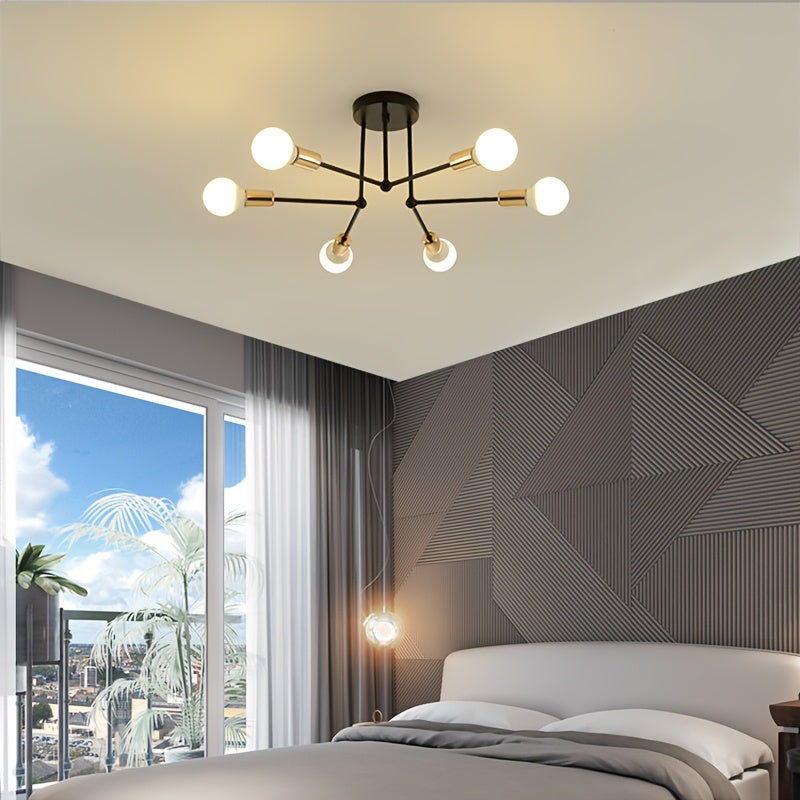 RetroLicht - Industriële 6-kops Plafondlamp