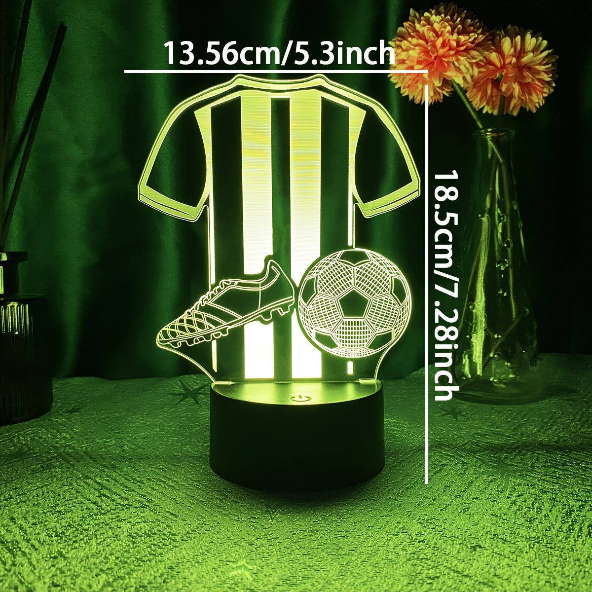 SportLamp - Candeeiro Noturno LED 3D para Adeptos de Futebol