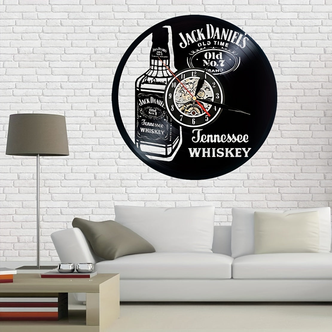 Vinyl Record Wandklok - Whisky Thema, Stil, Voor Woonkamer en Kantoor Decoratie