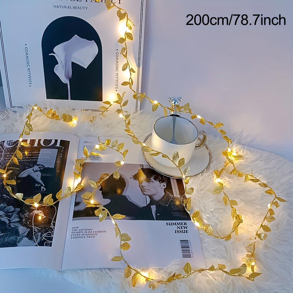 GoldenLeaf - Gouden LED Blad Feeënlichten voor Binnendecoratie