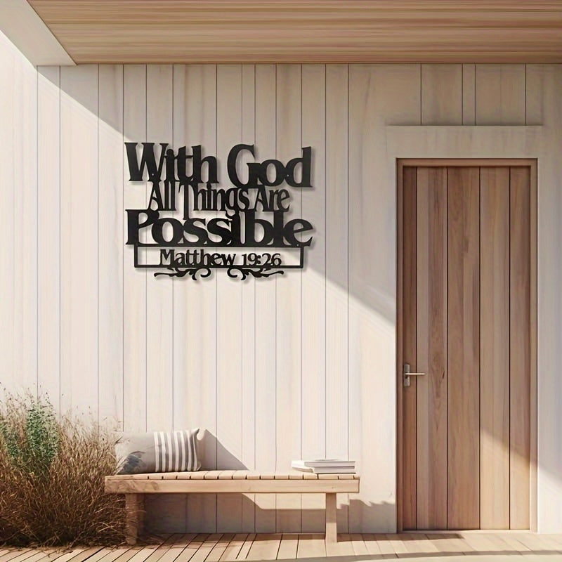 GodQuote - Rustiek 3D Metalen Muurkunstbord