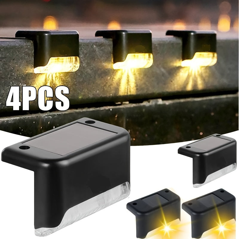 SolarEdge - LED Waterproof Patio Lamps, Solar Panel Stair Lighting