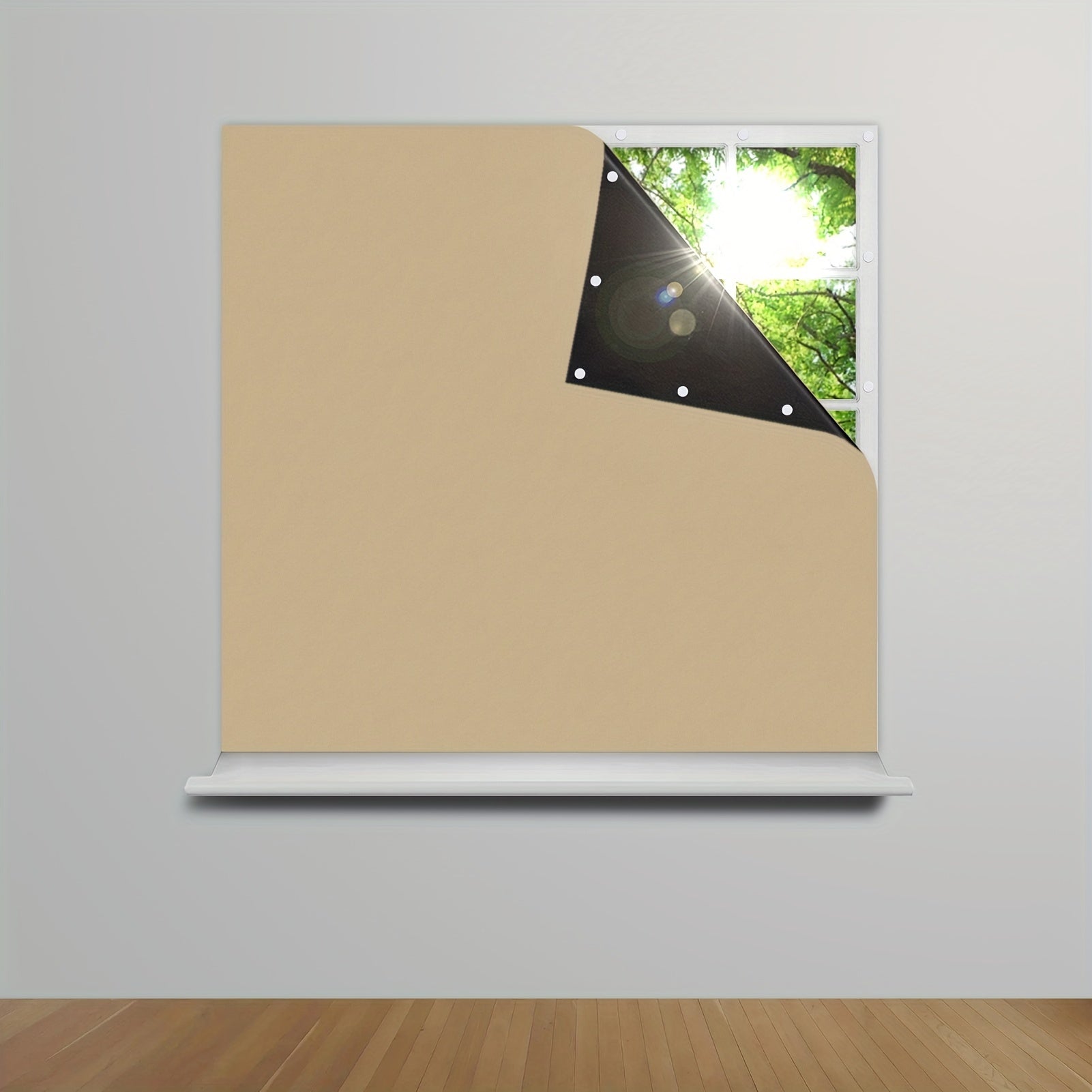 1 Pieza Cortinas Opacas - Persianas Opacas Portátiles, Cubierta de Ventanas para Dormitorio y Sala de Estar