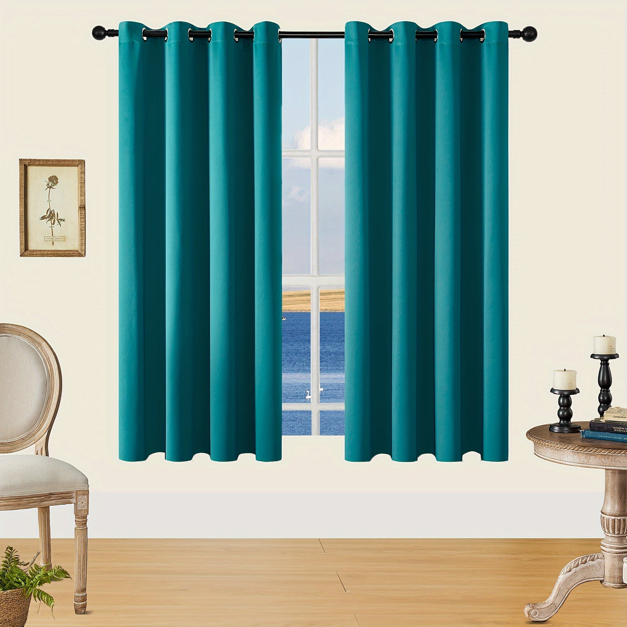 Tende Oscuranti - 2 Pezzi Tende Moderne in Poliestere con Isolamento Termico e Anelli