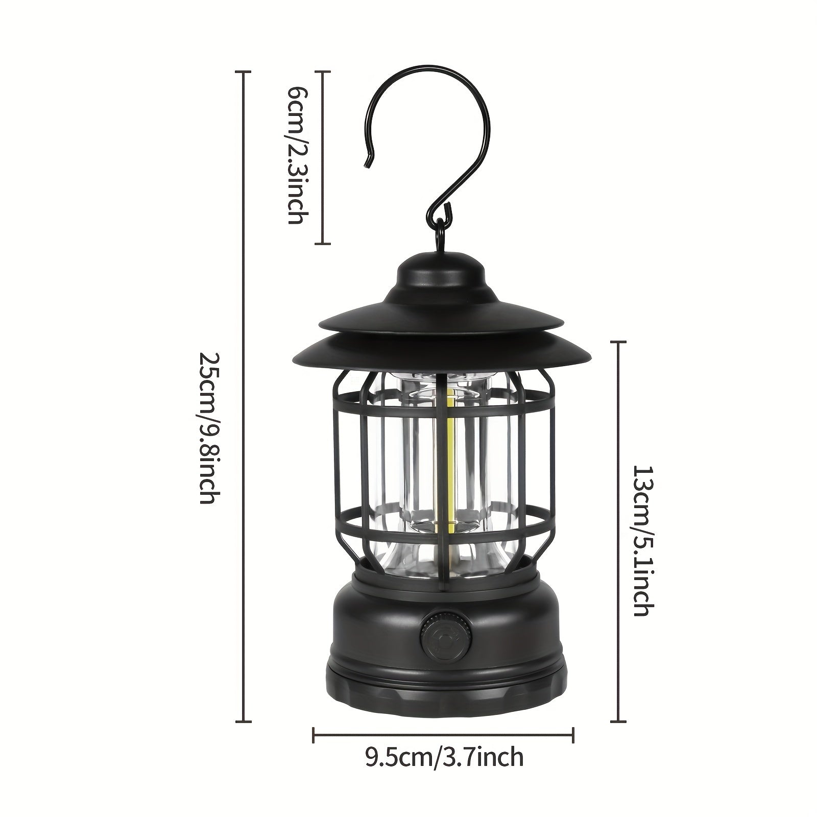 RetroLight - Dimmable Outdoor Camping Lamp with USB, Rechargeable LED Lighting