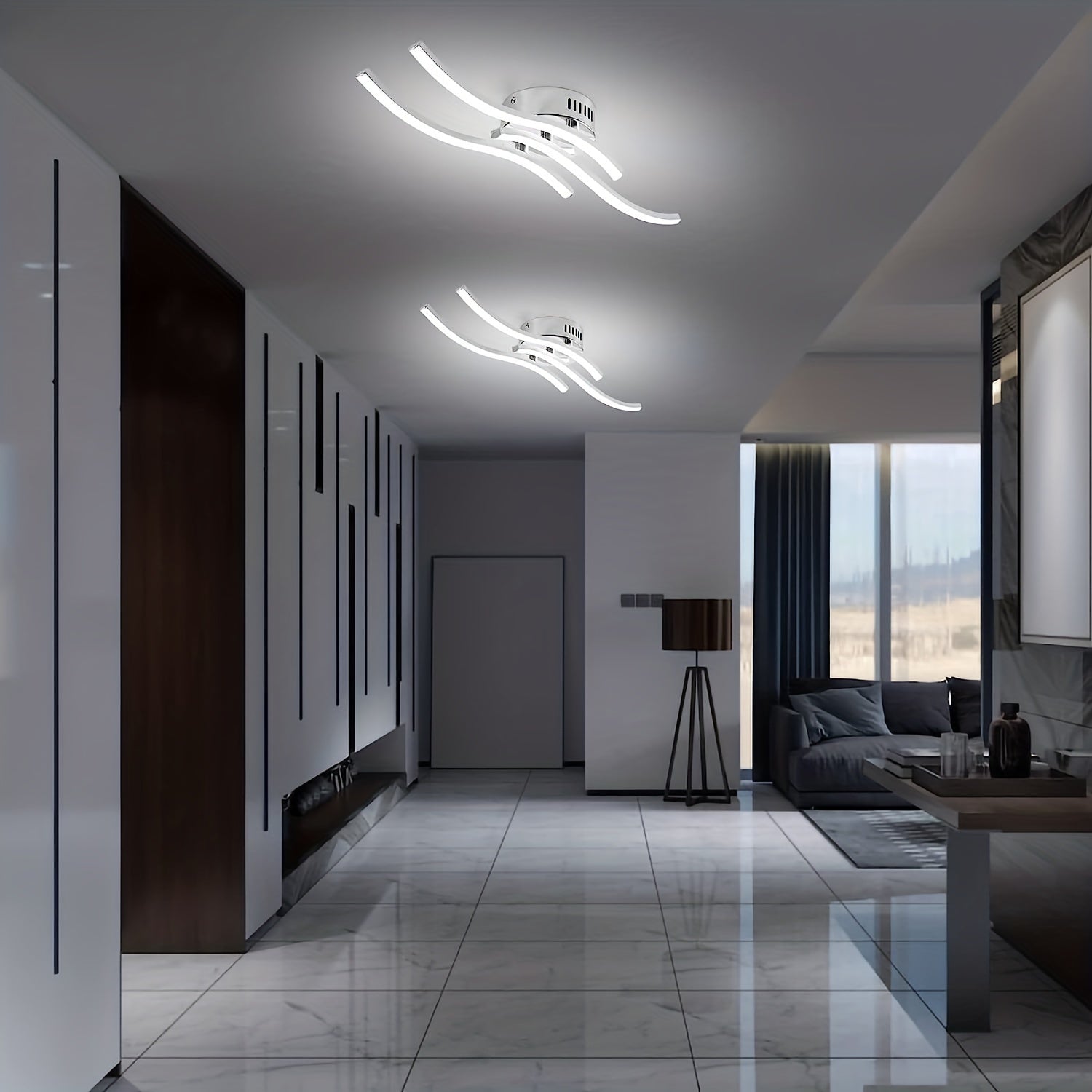 LumaCurve - Dimbare LED Plafondlamp met Elegant Curve Design