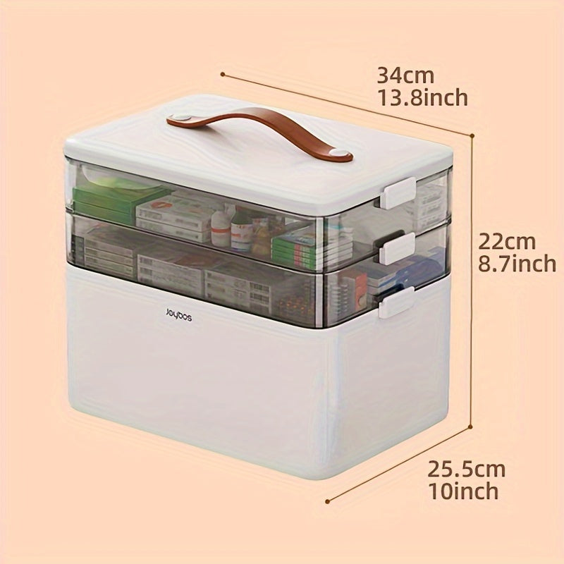 Organizer per medicinali Joybos a 3 strati – Scatola impilabile impermeabile