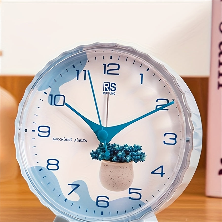 FloraTime - Orologio da Scrivania con Sveglia e Fiori Incantevoli