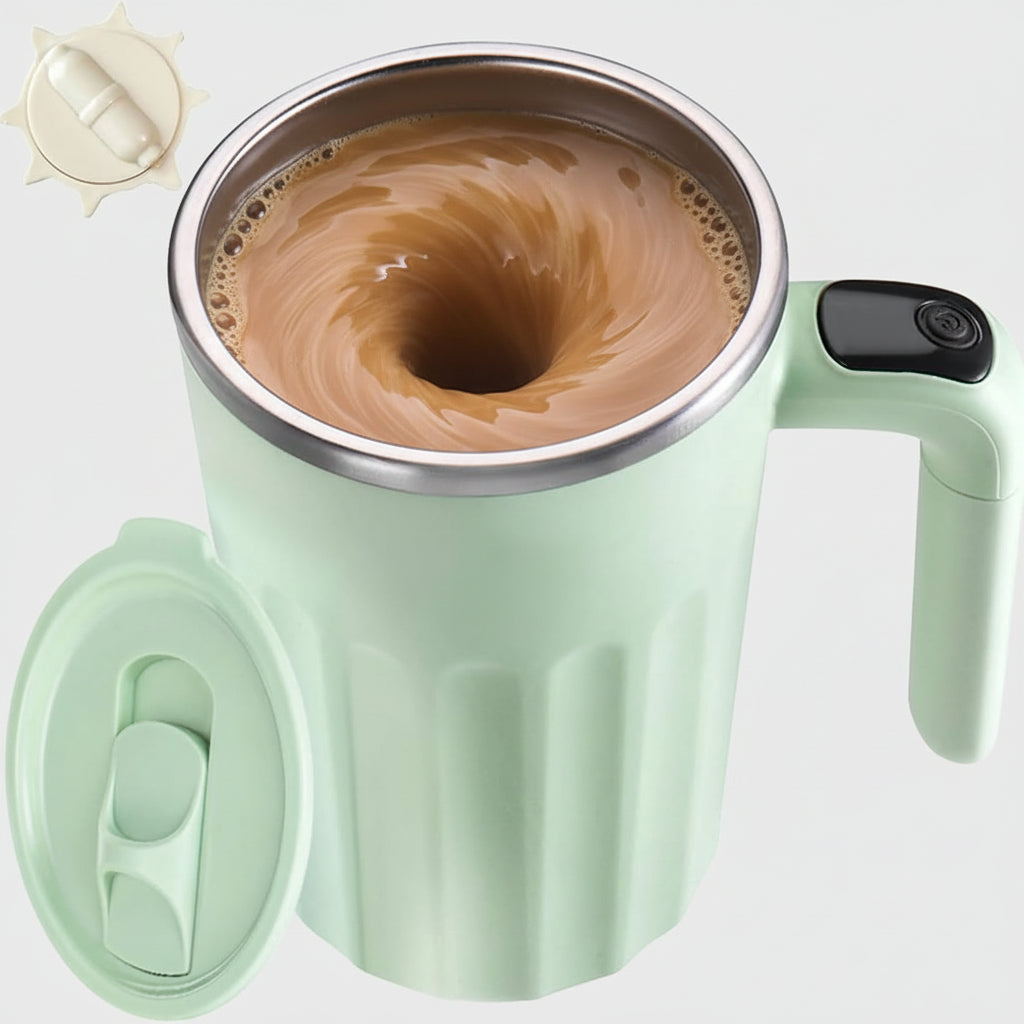 Caneca de café Copo misturador em aço inoxidável com tampa 360 ml