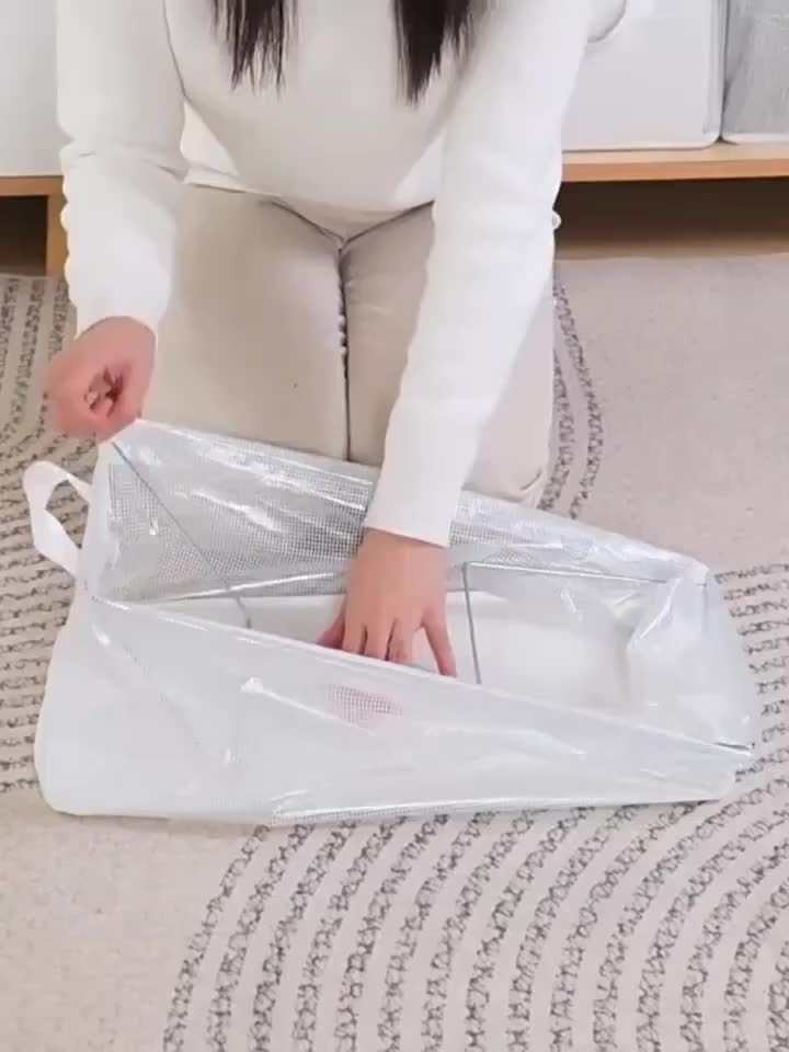 4-Pack Kunststof Opbergboxen met Stalen Frame en Versterkte Handgrepen – Transparante Stapelbare Organizer met Deksel