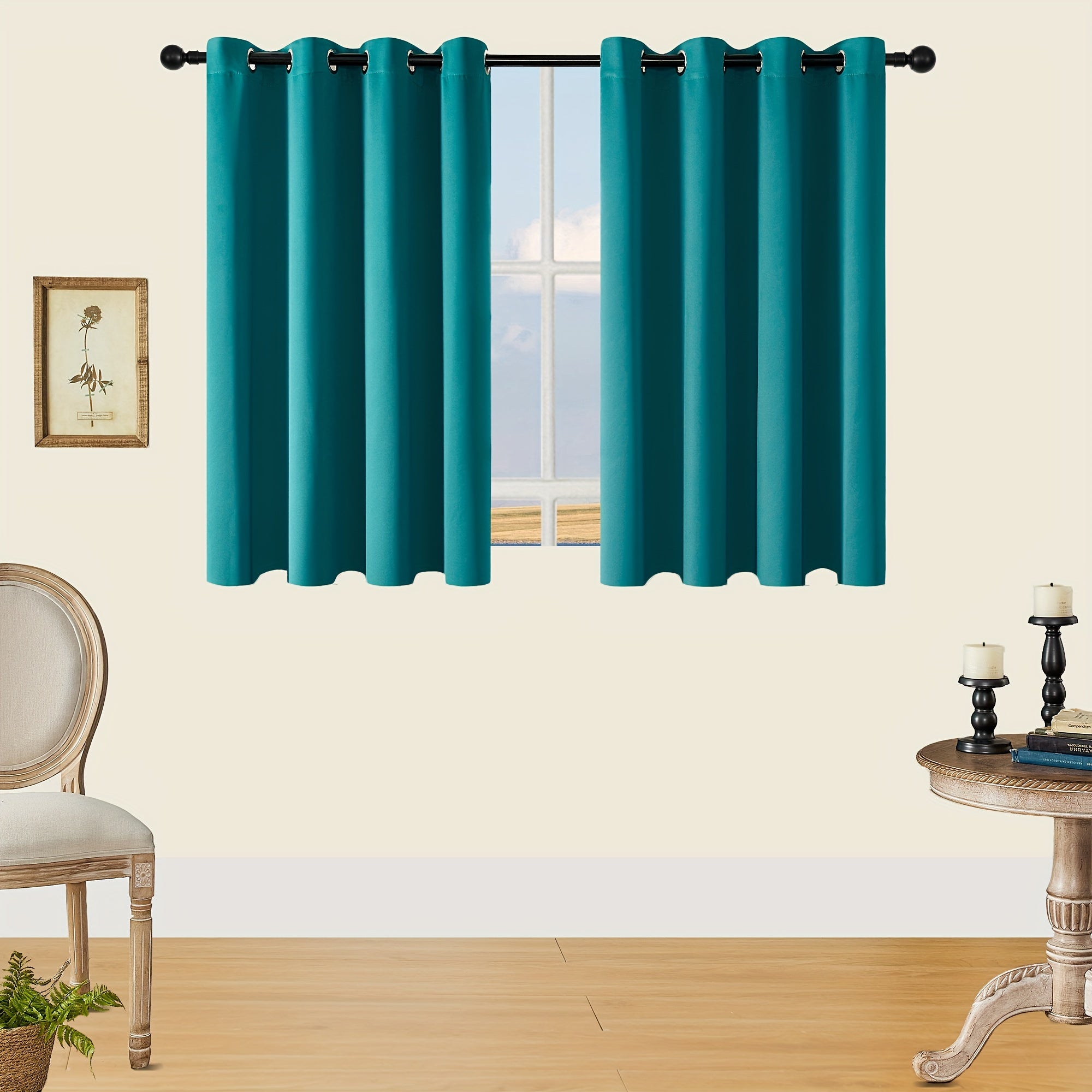 Tende Oscuranti - 2 Pezzi Tende Moderne in Poliestere con Isolamento Termico e Anelli