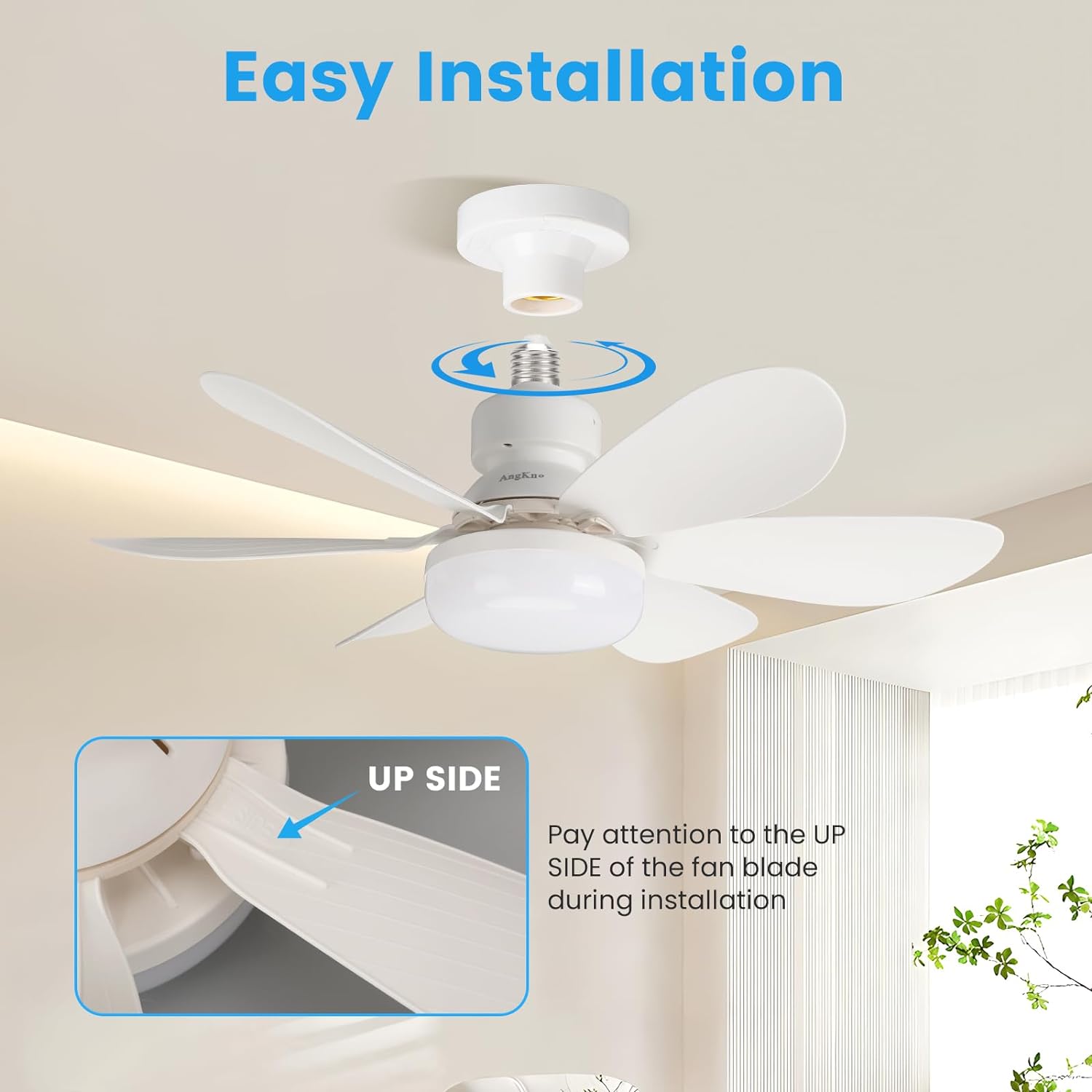 Ventilatore da soffitto con telecomando e illuminazione LED regolabile